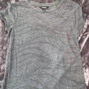 Grey patterned t shirt blouse